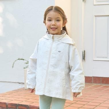 【スクール対応】【撥水・防汚・耐久・UV】収納袋付きバックフリルAラインマウンテンパーカー