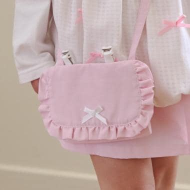 【予約/1月中旬～1月下旬入荷予定】【スクール対応】【撥水・防汚・耐久・UV】リボン付きフリル移動ポケット