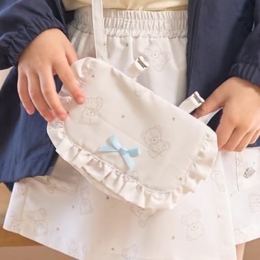 【予約/1月中旬～1月下旬入荷予定】【スクール対応】【撥水・防汚・耐久・UV】リボン付きフリル移動ポケット