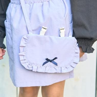 【予約/1月中旬～1月下旬入荷予定】【スクール対応】【撥水・防汚・耐久・UV】リボン付きフリル移動ポケット