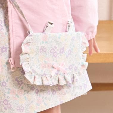 【予約/1月中旬～1月下旬入荷予定】【スクール対応】【撥水・防汚・耐久・UV】リボン付きフリル移動ポケット