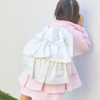 【予約/1月中旬～1月下旬入荷予定】【スクール対応】【撥水・防汚・耐久・UV】フリルらくらくナップ