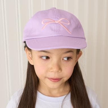 リボン刺しゅうキャップ