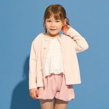 【予約/2026年3月下旬～4月上旬入荷予定】【SWIM】【UVカット】リボン付きカーディガン型ラッシュガード