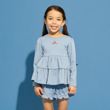 【予約/2026年3月下旬～4月上旬入荷予定】【SWIM】【UVカット】ティアードラッシュガード・フリルパンツセット