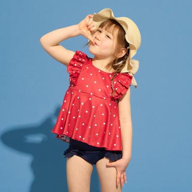 【予約/2026年3月下旬～4月上旬入荷予定】【SWIM】【UVカット】カラバリ豊富セパレート水着（スクール対応あり)