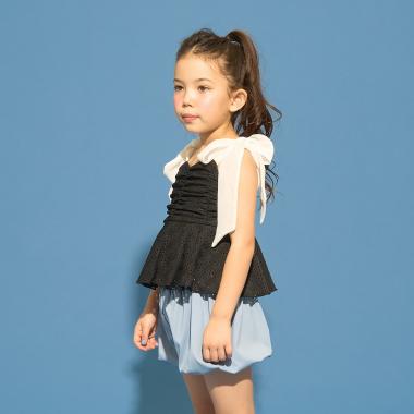 【予約/2026年3月下旬～4月上旬入荷予定】【SWIM】【UVカット】レーストップス・バルーンパンツセパレート水着