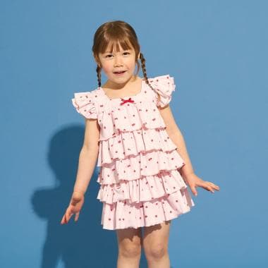 【予約/2026年3月下旬～4月上旬入荷予定】【SWIM】【UVカット】ティアードトップス・ティアードスカートセパレート水着