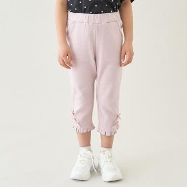 【ともパン】【防汚・UV・接触冷感】裾ラウンドフリル７分丈カプリパンツ