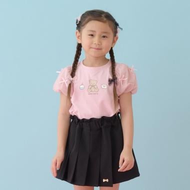 【UVカット・接触冷感】袖チュールパフTシャツ