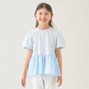 【ムテキＴ】【防汚・UV・接触冷感・型崩れしない】ペプラムＴシャツ