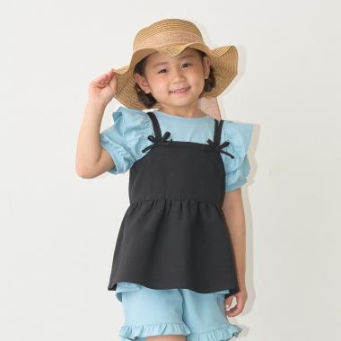 【脇ポケット付き】ペプラムビスチェ