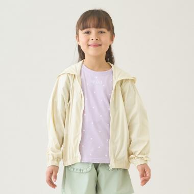 【スクール】【UVカット】【接触冷感】フード付きフルジップパーカ