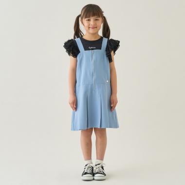 【お着替えラクラク】プリーツワンピース