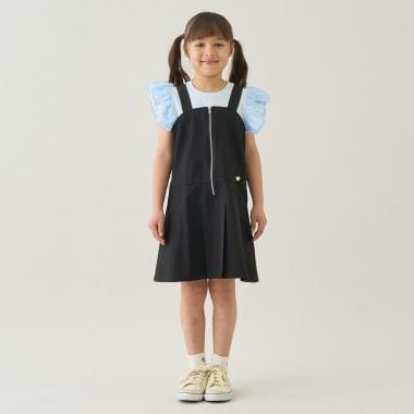 【お着替えラクラク】プリーツワンピース
