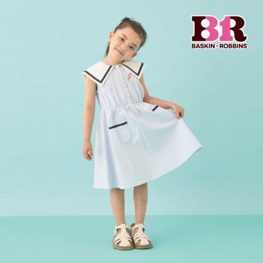 【サーティワン アイスクリーム】セーラーカラーワンピース(ヘアゴム付き)