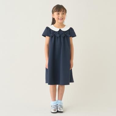 【オケージョン】【スクール対応】丸衿付ワンピース