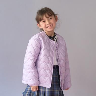 【予約商品】【かるふわ】ハートキルティングパフジャケット