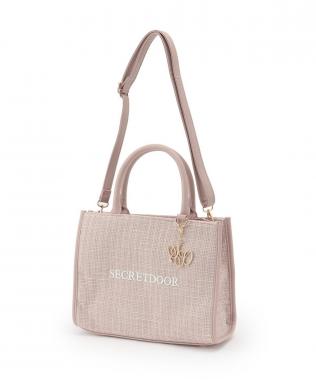 チャームつきツイードトートBAG