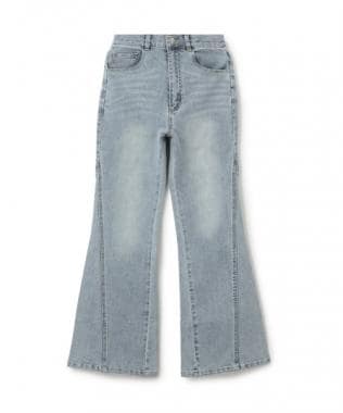 モチーフロゴフレアデニムパンツ