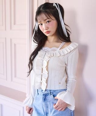 メニーフリルスカシカーディガン