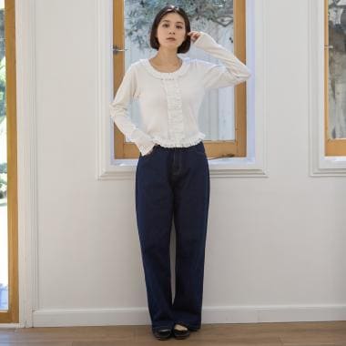 バレルレッグデニムパンツ