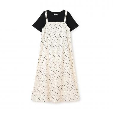 【リンク】ドット柄キャミワンピース+インナーセット