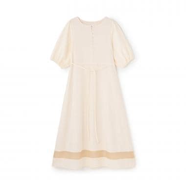 ボリュームスリーブAラインワンピース