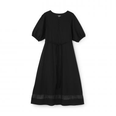 ボリュームスリーブAラインワンピース