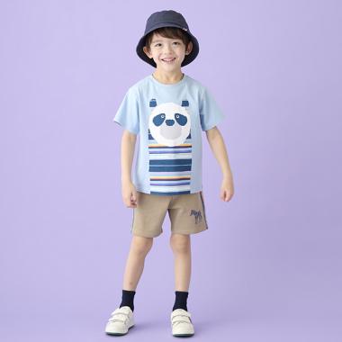 脇ライン裏毛ハーフパンツ