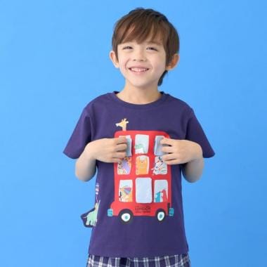 アニマルバスギミック半袖Tシャツ