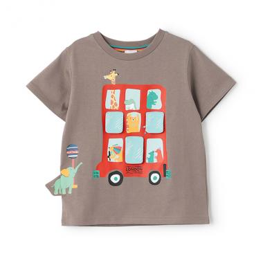 アニマルバスギミック半袖Tシャツ