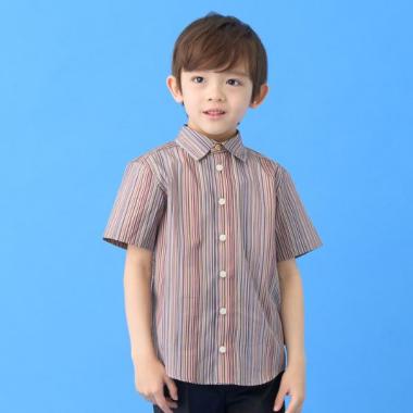 美品】familiar ストライプ 半袖シャツ 90 - メルカリ