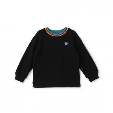 ラインリブワッフルルーズ長袖Tシャツ