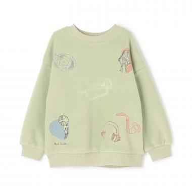 MUSIC刺しゅうフリースプルオーバー