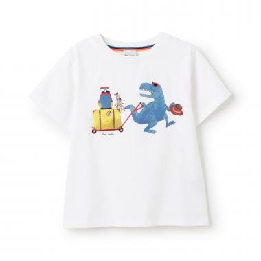 旅行恐竜半袖Tシャツ