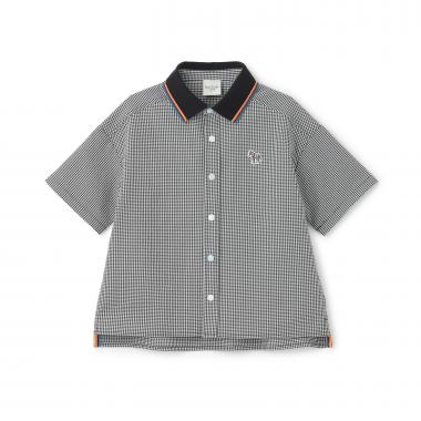 シアサッカー半袖シャツ