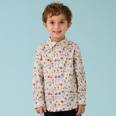 リバティフローラル長袖シャツ