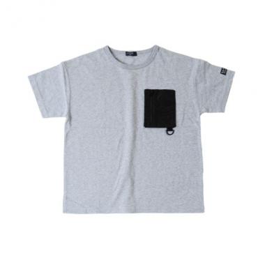 天竺・ドロップショルダーミリタリーポケット半袖Tシャツ