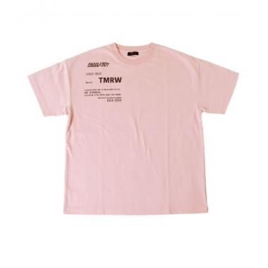 天竺・ドロップショルダーシンプルロゴ半袖Tシャツ