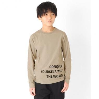 天竺・裾ロゴプリント長袖Ｔシャツ