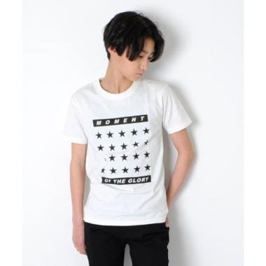 天竺・スターＢＯＸプリント半袖Tシャツ