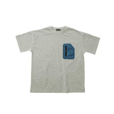 OE天竺・ドロップショルダーアウトドアポケット半袖Tシャツ