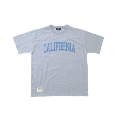 カラー杢天竺・ドロップショルダーカレッジロゴ半袖Tシャツ