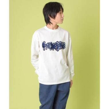 グラフィティプリント長袖Tシャツ