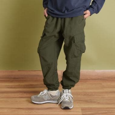 【あったか】ナイロン・起毛裏地付きカーゴパンツ