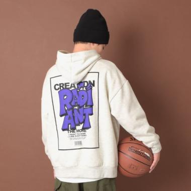 【STREET】【あったか】裏起毛・BIGグラフティパーカー