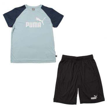 Puma シャツとショーツ セット L PUMA】Tシャツ＆ショーツセットB(140 サックス): ジュニア