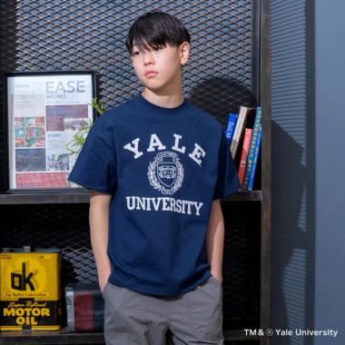 【YALE】コットン・半袖カレッジプリントTシャツ