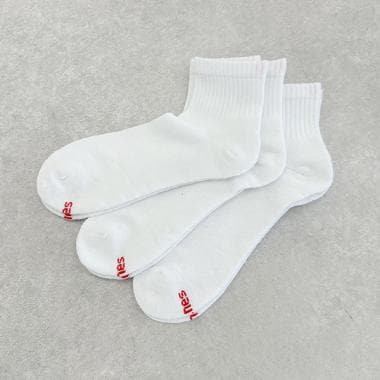 【Hanes】クォーターレングスソックス3P